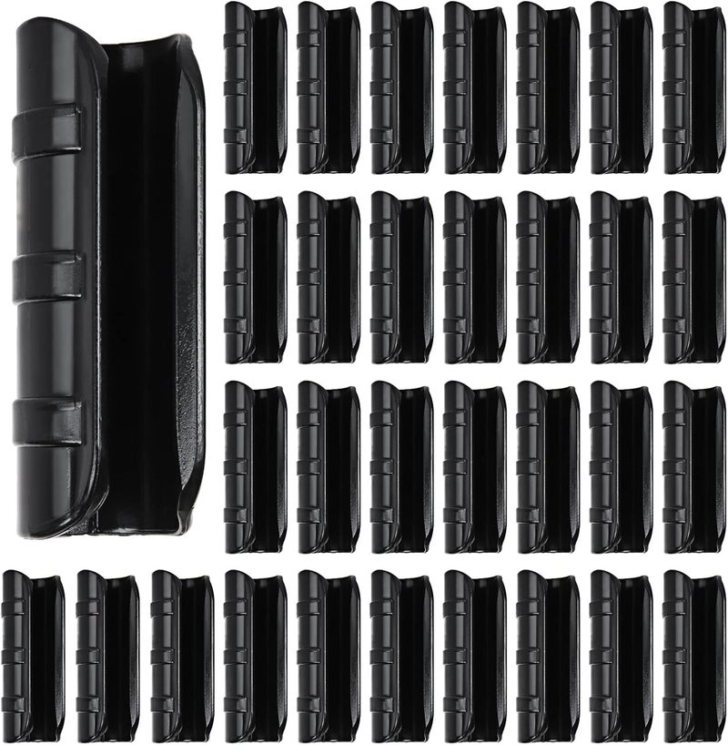 APACALI 50 PCS 0.9 Inch Greenhouse Clamps Clips 23mm Plastic Black ABS Snap Clamp Tube Clip Garden Buildings Tube Clip for Greenhouse Film, Sunshade Nets, Frame Shelters (Outer Ø 1.06” inner Ø 0.9”) - Image 1